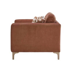 Miranda Dusky Apricot Fabric Cuddler Sofa -Housingunits 1694e596b3f038e891d9d4ffb7ef3ed2