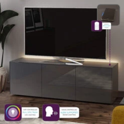 Frank Olsen Intelligent 150cm Grey Gloss TV Unit -Housingunits 16b4b931b3b97b24c4b2f4c827225c99 1