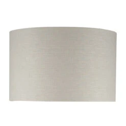 40cm Lino Grey Self Lined Drum Shade