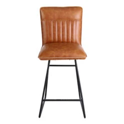 Clarence Counter Tan Faux Leather Bar Chair -Housingunits 16fe26b62742390a53c44bcf46bec14c