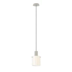 Lino Ribbed Beige Stone & White Wide Line Glass Pendant Light -Housingunits 17455cd9168a6fb41c992e578bdc778a