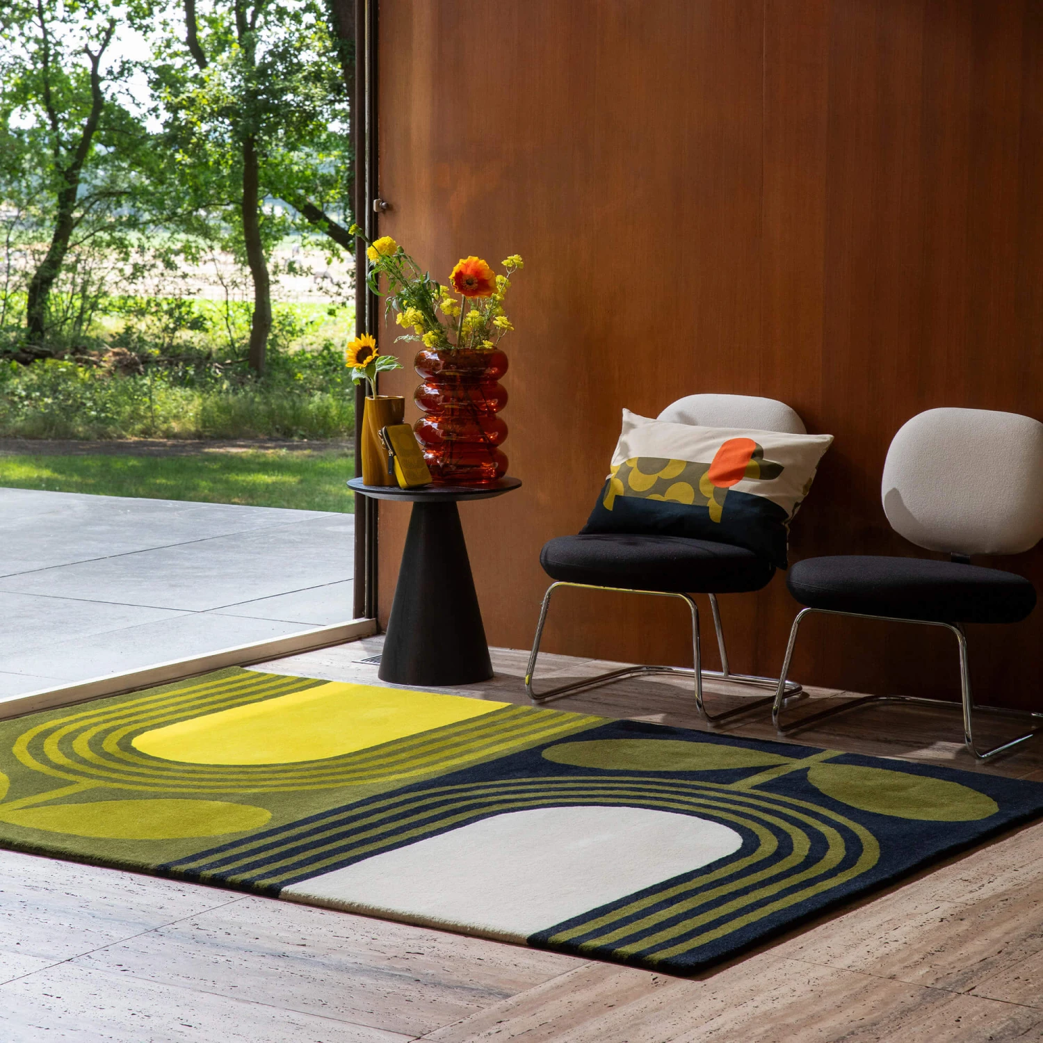 Orla Kiely Striped Tulip Seagrass Rug 1 Orla Kiely Striped Tulip Seagrass Rug