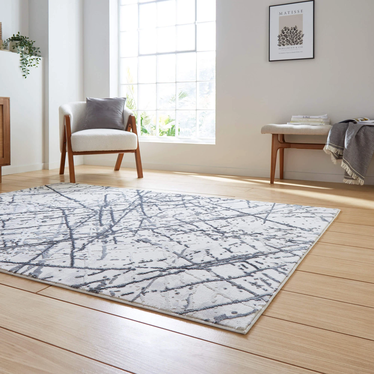 Artemis Abstract Silver 120x170cm Rug 2 Artemis Abstract Silver 120x170cm Rug - Image 2