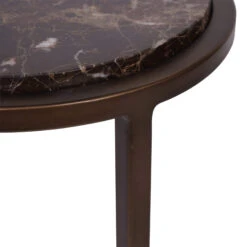 Libra Iota Brown Marble Accent Side Table -Housingunits 18d65542326b5197a7d44ad1de1ffd9e 1