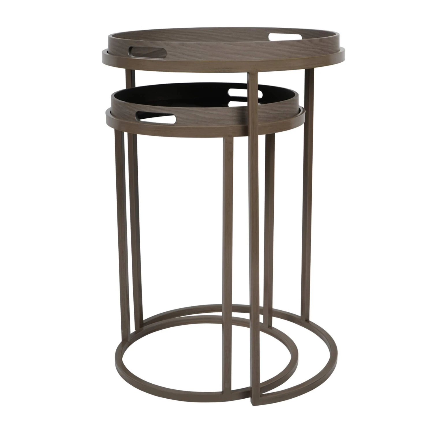 Libra Brushstroke Set Of 2 Side Tables With Removable Trays 2 Libra Brushstroke Set Of 2 Side Tables With Removable Trays - Image 2