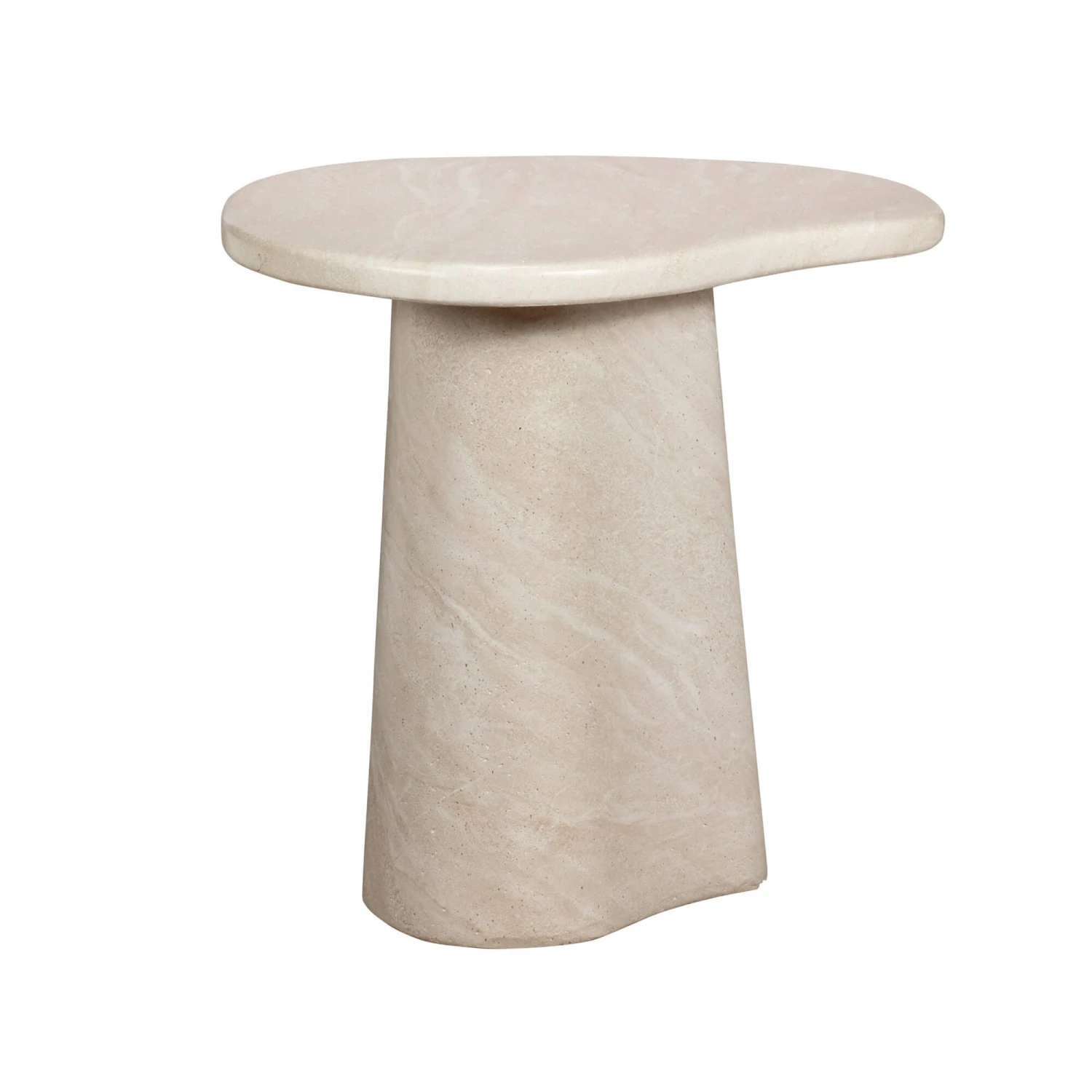 Glass House Solna Small Travertine Effect Lamp Table 1 Glass House Solna Small Travertine Effect Lamp Table