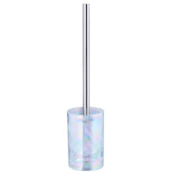 Opalis Mother Of Pearl Glass Toilet Brush Holder