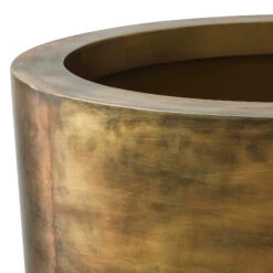 Eichholtz Jasper Large Round Vintage Brass Planter -Housingunits 1b7a4f747fcc3f14dd27a853fd5f760d