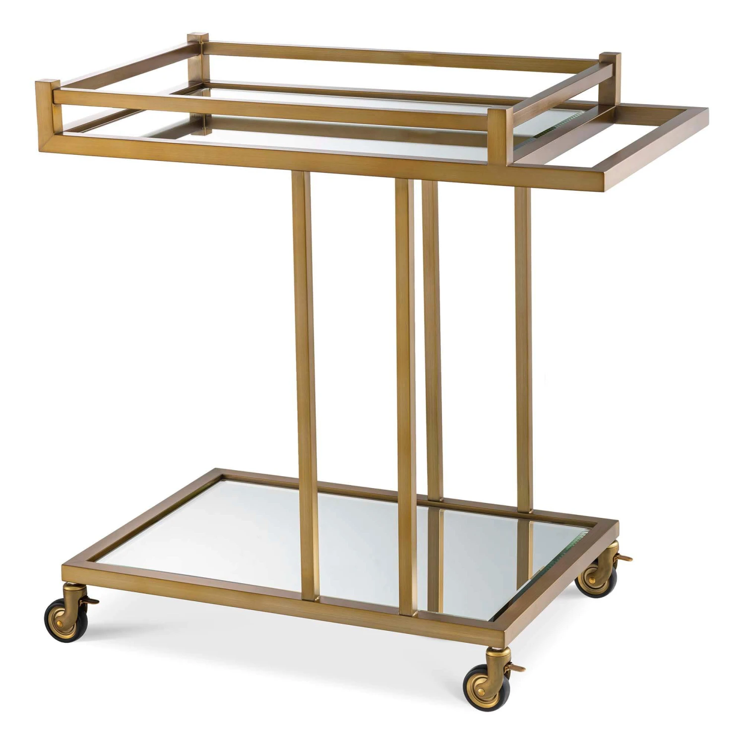 Eichholtz Beverley Hills Burshed Brass Finish Trolley 2 Eichholtz Beverley Hills Burshed Brass Finish Trolley - Image 2