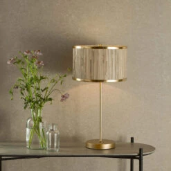 Fenella Gold & Seagrass Table Lamp