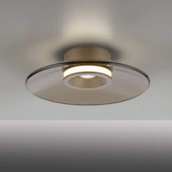 Luna Bronze & Dark Amber Glass 32cm Flush Ceiling And Wall Light -Housingunits 1c3328a8f6adbe5e46fed4dab2df5053