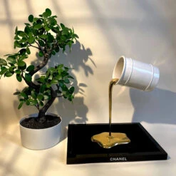 Bag & Bones Gold Paint Pot Sculpture