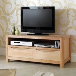 Stockholm Light Oak 2 Drawer TV Unit