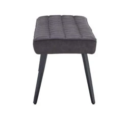 Moretti Grey Faux Leather Straight Dining Bench -Housingunits 1d80d7a228099fa257c186938f985542