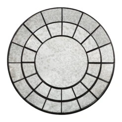 Gloria Circular Mirror Antique Gunmetal