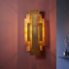 Antique Gold Leaf 2 Light Wall Light