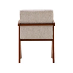 Viviana A-Line Wood & Natural Fabric Accent Chair -Housingunits 1f109213d252cfe1691a1817c310c735