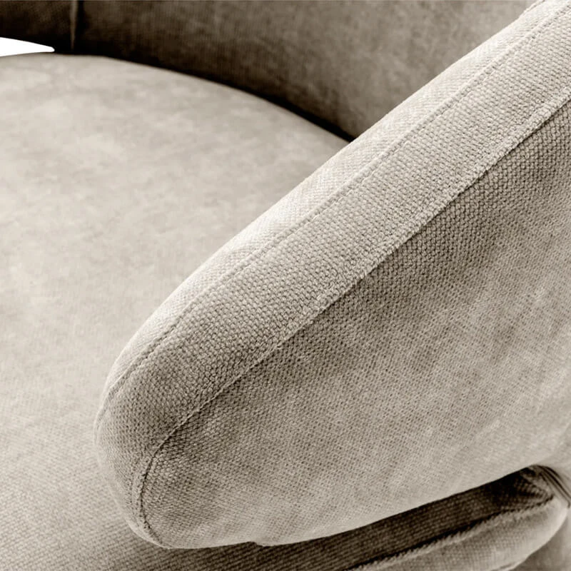 Eichholtz Carindale Clarck Sand Fabric Dining Chair 6 Eichholtz Carindale Clarck Sand Fabric Dining Chair - Image 6