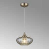 Jamie Antique Brass & Cognac Pendant Light