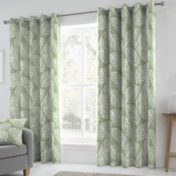 Matteo Green Eyelet 66" X 90" Curtains