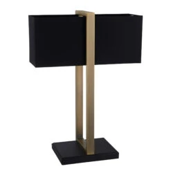 Squared Brass Table Lamp With Black Fabric Shade -Housingunits 20a66a0bb1180600bfc5ab85f89c01e7 1