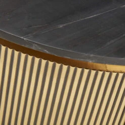 Ivette Round Gold & Black Marble Coffee Table -Housingunits 20c3e329895deaeb1ba7f19bffd85e3a