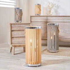 Natural Wood Small Lantern Table Lamp -Housingunits 215c79172ea50a6d330e291e1b3a0489