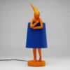 Orange Modest Rabbit 50cm Table Lamp With Blue Shade