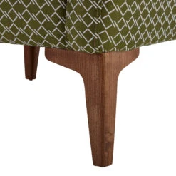 Harrison Olive Green Geometric Patterned Fabric Accent Chair -Housingunits 2232c2381fa79b4e18f1fedf080f485c