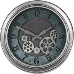 Libra Palladium Mini Dials Silver Clock