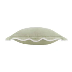 Adele Floral Sage Green Embroidered Cushion -Housingunits 233501f634054fb0152101c36d4656c3