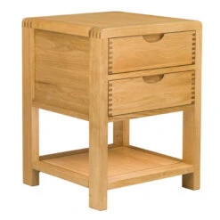 Ercol Bosco 2 Drawer Bedside Cabinet