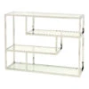 Linton Stainless Steel Glass Small Modular Shelving Unit