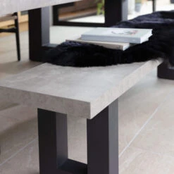 Ingrid Concrete-Effect 160cm Dining Bench -Housingunits 261ae8040fb3e3e22fbb5dd039b463a7
