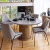 Ariana Round Concrete Effect Top Dining Table