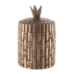 Eichholtz Bamboo Round Vintage Brass Finish Box