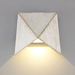 Bunda White & Gold Outdoor Wall Light