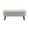 Ariana Natural Boucle Fabric Medium Bench Stool