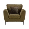 Isabella Olive Green Fabric Armchair