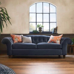 John Sankey Bloomsbury Carrington Midnight Fabric Grand Sofa