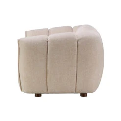 Claudia Cream Fabric Loveseat -Housingunits 2808121b97e4975a3a1bb994b54fdbe8