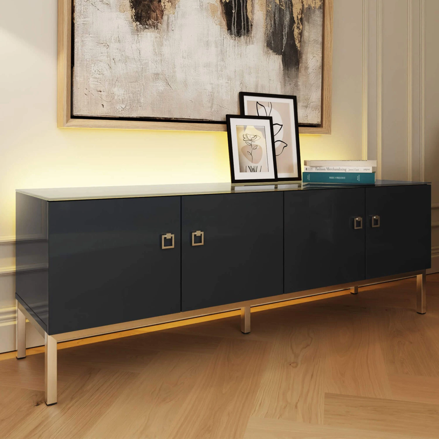 Frank Olsen Lyra Midnight Black TV Unit 1 Frank Olsen Lyra Midnight Black TV Unit