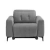 Frascati Misty Grey Fabric Power Recliner Armchair