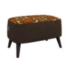 Orla Kiely Donegal Small Clarin Chocolate & Climbing Daisy Conker Fabric Footstool