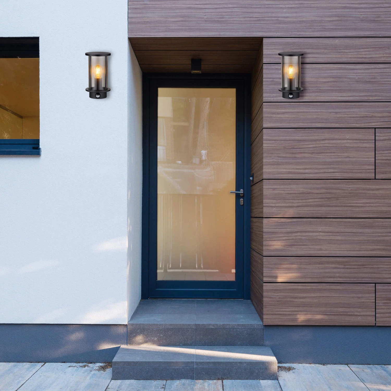 Grace Matt Black Motion Sensor LED Outdoor Wall Lamp 1 Grace Matt Black Motion Sensor LED Outdoor Wall Lamp