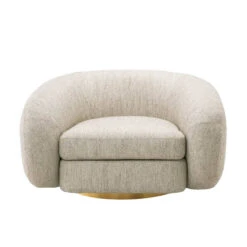 Eichholtz Cosenza Chair In Splendor Light Grey Fabric
