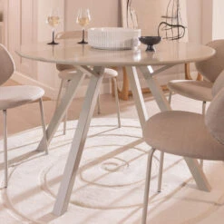 Odense Round Taupe Dining Table