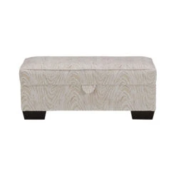 David Gundry Jasper Metropolitan Cream Fabric Footstool With Storage