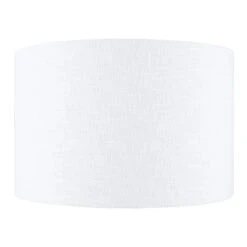 45cm Lino White Self Lined Drum Shade