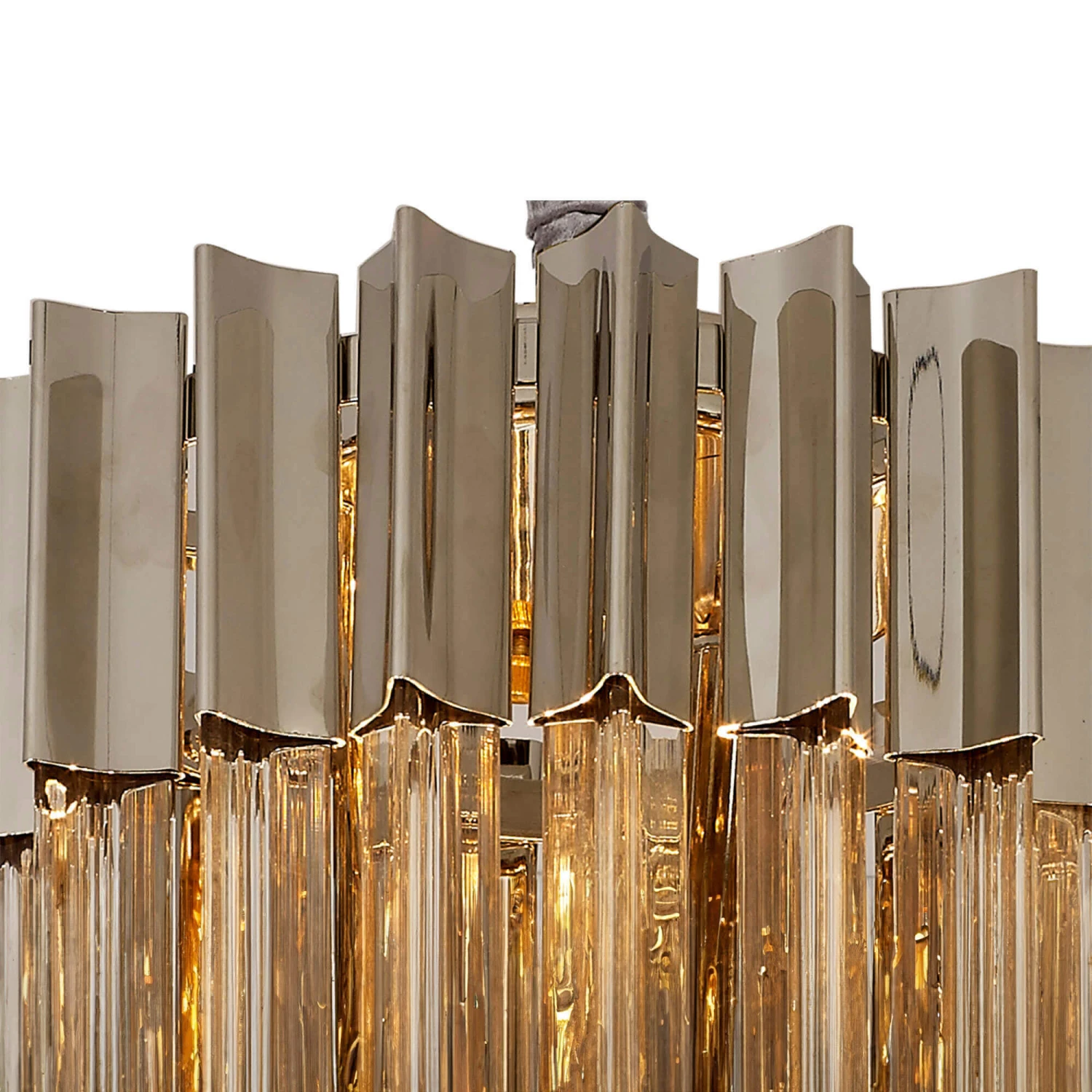 Sulmona Nickel & Glass Pendant Light 2 Sulmona Nickel & Glass Pendant Light - Image 2